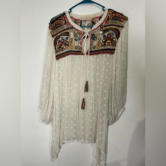 Zara Bohemian Embroidered Blouse - Picture 2 of 9